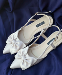 SATIN BOW SANDALS - Zarin by Zarsah