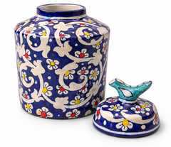 BLUE POTTERY JAR