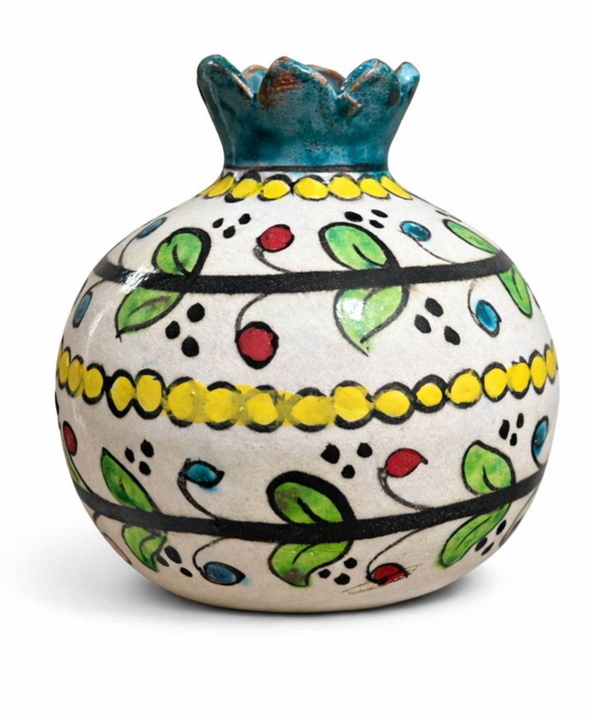 FLORAL POTTERY VASE