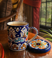 BLUE POTTERY MUG