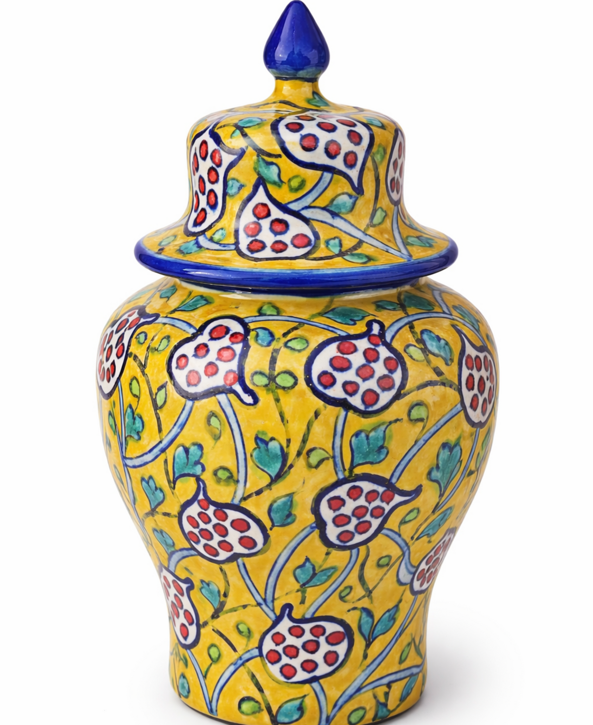 FLORAL CERAMIC JAR