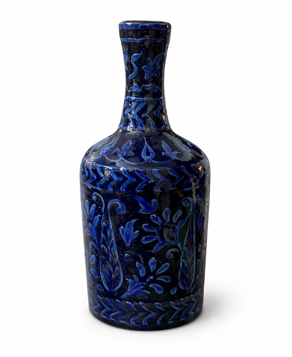 DEEP BLUE POTTERY VASE